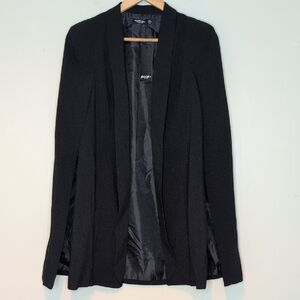 Nasty Gal Longline Black Cape Jacket